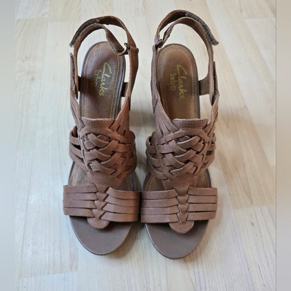 Clarks Indigo Strappy High Heels Size 8.5 - Picture 2 of 10